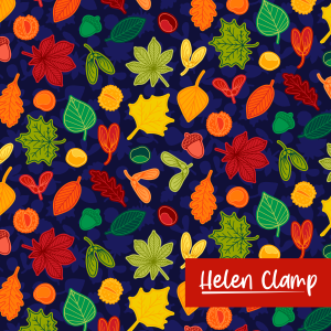 Pattern Swatch of Autumn Leaves pattern by The Unicorn Factory