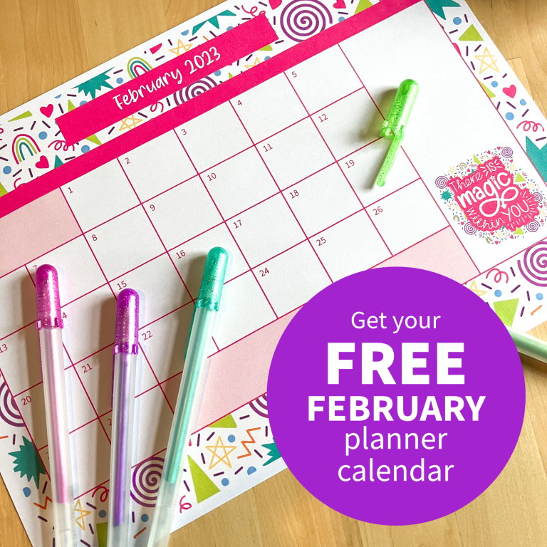 Get your free February planner calendar