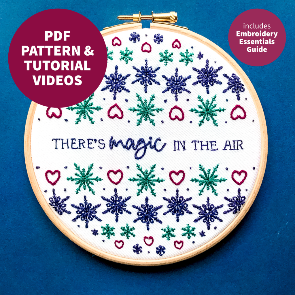 Embroidery PDF Pattern & Tutorial Videos including Embroidery Essentials Guide