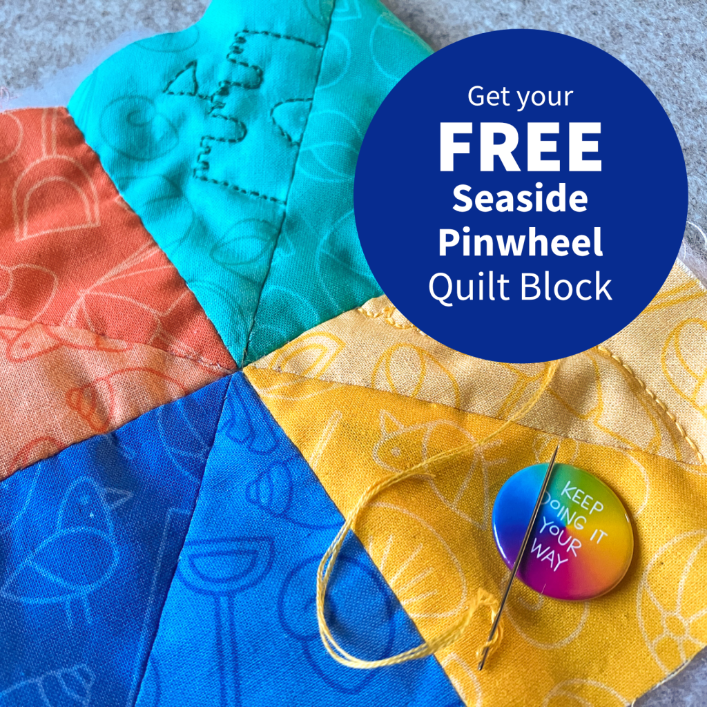 Get your FREE Seaside Pinwheel Quilt Block