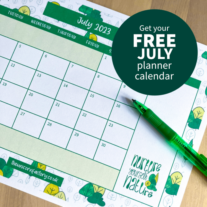 FREE July Planner Calendar