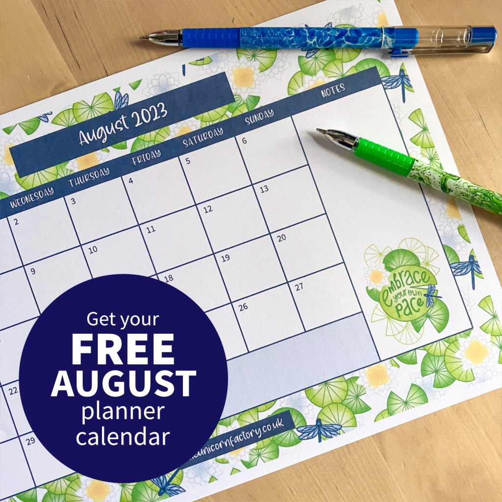 Get your free August planner calendar