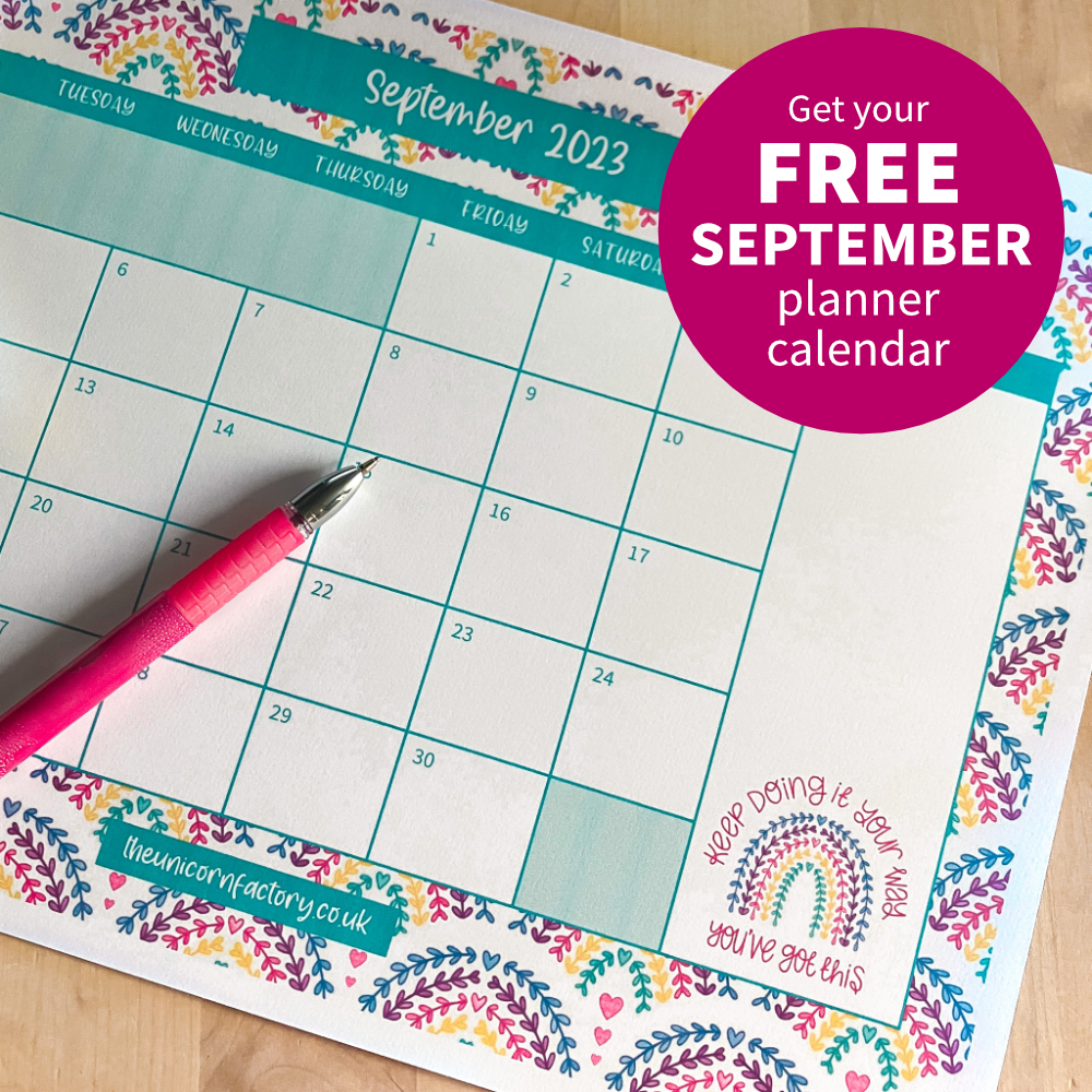 Get your free September planner calendar