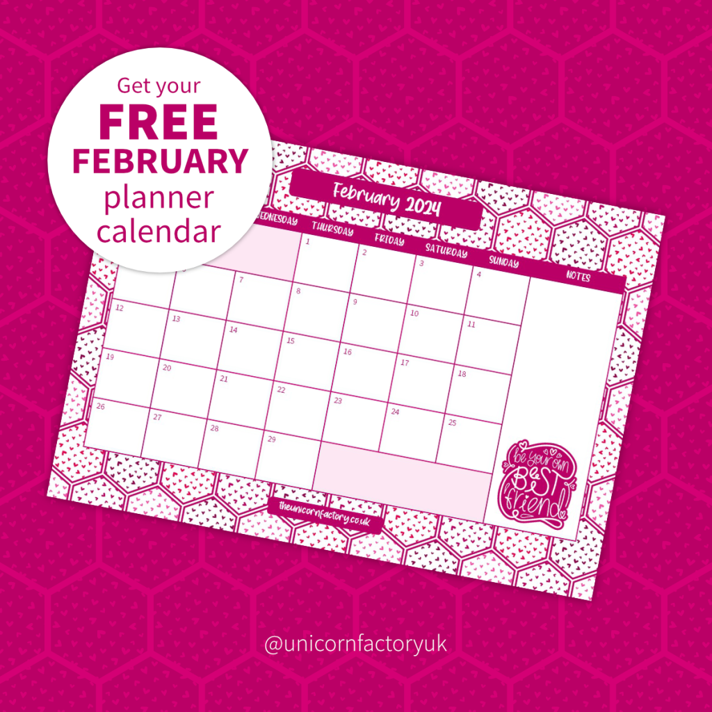 Get your free February planner calendar
