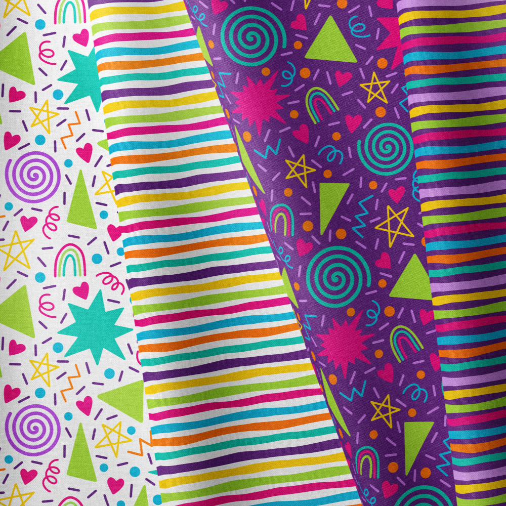 Rainbow Magic Doodles quilting and crafting fabric by unicornfactoryuk on Spoonflower